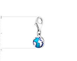 Discount Apart Zawieszka srebrna z emalią - charms - kula ziemska