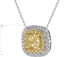 Apart Zawieszka z białego i żółtego złota z diamentami - VS2/Fancy Light Yellow - 1,31 ct - próba 750< Zawieszki