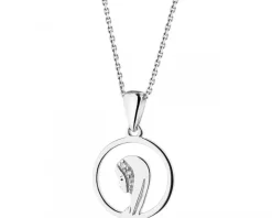 Apart Zawieszka z białego złota z diamentami - medalik Matka Boska - 0,006 ct - próba 375< Zawieszki