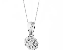 Clearance Apart Zawieszka z białego złota z diamentami - 0,05 ct - próba 585