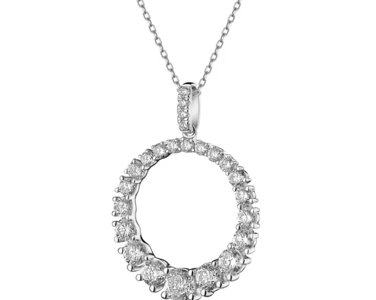 Best Apart Zawieszka z białego złota z brylantami - 0,85 ct - próba 585