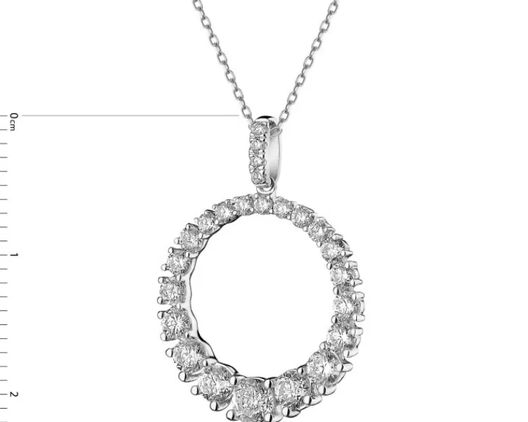 Best Apart Zawieszka z białego złota z brylantami - 0,85 ct - próba 585
