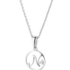 Apart Zawieszka z białego złota z diamentem - litera N - 0,003 ct - próba 585< Zawieszki