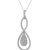 Discount Apart Zawieszka z białego złota z brylantami - 0,82 ct - próba 585