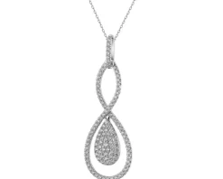 Discount Apart Zawieszka z białego złota z brylantami - 0,82 ct - próba 585