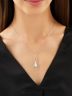 Discount Apart Zawieszka z białego złota z brylantami - 0,82 ct - próba 585
