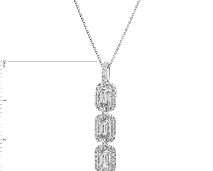 Apart Zawieszka z białego złota z diamentami - 0,27 ct - próba 585< Zawieszki