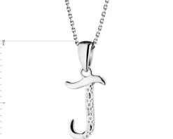 Apart Zawieszka z białego złota z diamentem - litera J - 0,003 ct - próba 585< Zawieszki