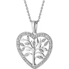 Apart Zawieszka z białego złota z diamentami - drzewko, serce - 0,01 ct - próba 585< Zawieszki