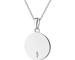 Sale Apart Zawieszka z białego złota z diamentem – koło - 0,005 ct - próba 585