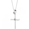 Apart Zawieszka z białego złota z brylantem - krzyż - 0,008 ct - próba 375< Zawieszki