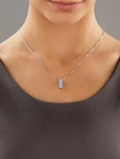 Sale Apart Zawieszka z białego złota z diamentami i tanzanitami - próba 585