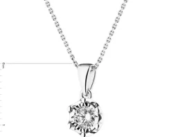 Apart Zawieszka z białego złota z brylantem - 0,18 ct - próba 585< Zawieszki