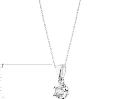 Apart Zawieszka z białego złota z brylantem - 0,10 ct - próba 585< Zawieszki