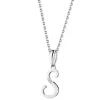 Apart Zawieszka z białego złota z diamentem - litera S - 0,004 ct - próba 585