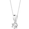 Outlet Apart Zawieszka z białego złota z brylantem - 0,01 ct - próba 375