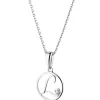 Apart Zawieszka z białego złota z diamentem - litera L - 0,003 ct - próba 585< Zawieszki