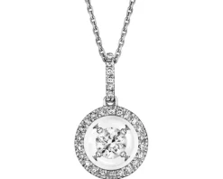 Sale Apart Zawieszka z białego złota z diamentami - 0,17 ct - próba 585