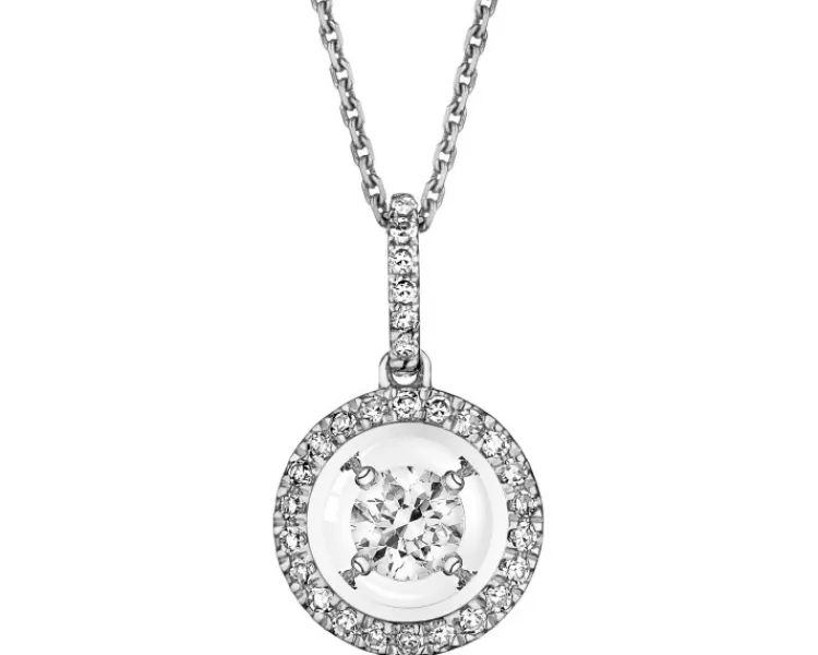 Sale Apart Zawieszka z białego złota z diamentami - 0,17 ct - próba 585