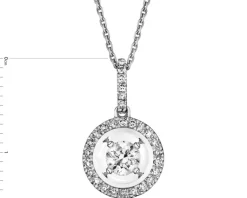 Sale Apart Zawieszka z białego złota z diamentami - 0,17 ct - próba 585