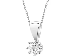 Online Apart Zawieszka z białego złota z brylantem - 0,16 ct - próba 585