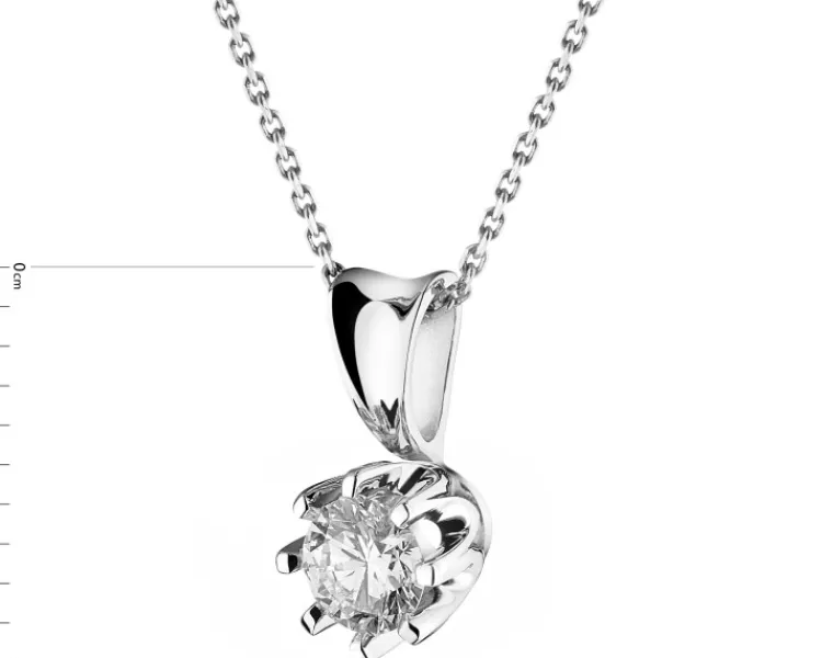 Apart Zawieszka z białego złota z brylantem - SI2/H - 0,34 ct - próba 585< Zawieszki