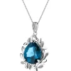 Apart Zawieszka z białego złota z diamentami i topazem London Blue - próba 585< Zawieszki
