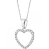 Apart Zawieszka z białego złota z diamentami - serce - 0,10 ct - próba 585< Zawieszki