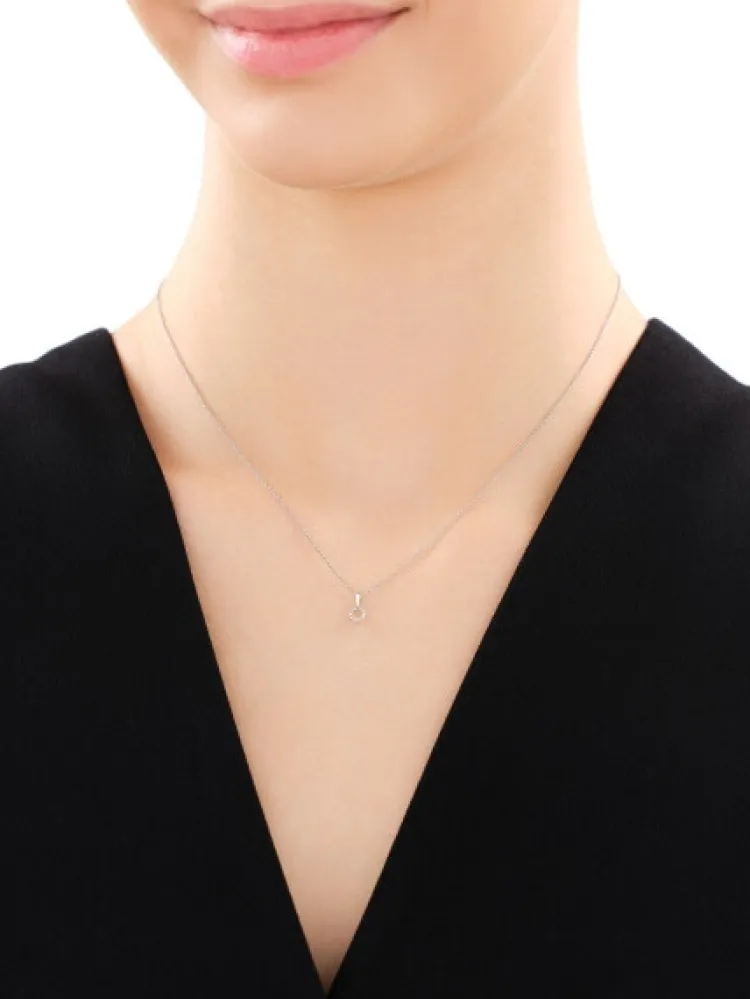 Apart Zawieszka z białego złota z diamentami - koło - 0,02 ct - próba 585< Zawieszki