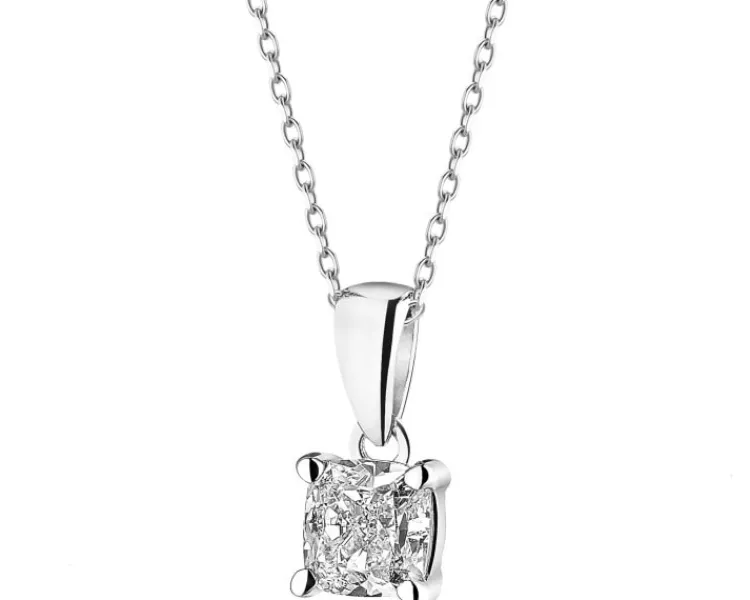 Discount Apart Zawieszka z białego złota z diamentem - 0,50 ct - próba 585