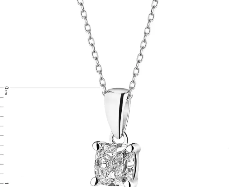 Discount Apart Zawieszka z białego złota z diamentem - 0,50 ct - próba 585