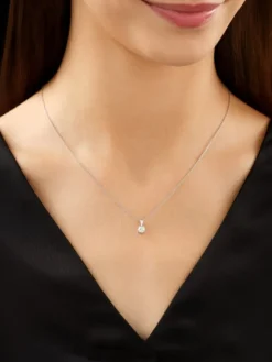 Discount Apart Zawieszka z białego złota z diamentem - 0,50 ct - próba 585