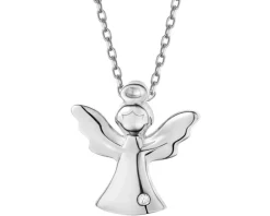 Online Apart Zawieszka z białego złota z diamentem - aniołek - 0,003 ct - próba 375