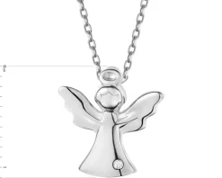 Online Apart Zawieszka z białego złota z diamentem - aniołek - 0,003 ct - próba 375