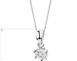 Apart Zawieszka z białego złota z brylantami - 0,06 ct - próba 585< Zawieszki