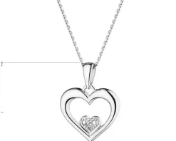 Best Apart Zawieszka z białego złota z diamentem - serce - 0,003 ct - próba 585