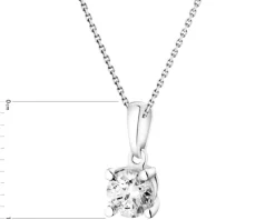 Clearance Apart Zawieszka z białego złota z brylantem laboratoryjnym - 0,25 ct - próba 585