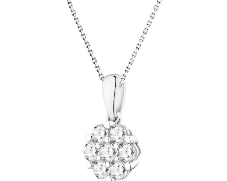 Sale Apart Zawieszka z białego złota z brylantami laboratoryjnymi - 0,35 ct - próba 585
