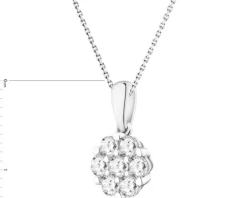 Sale Apart Zawieszka z białego złota z brylantami laboratoryjnymi - 0,35 ct - próba 585