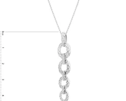 Outlet Apart Zawieszka z białego złota z brylantami - 0,75 ct - próba 585