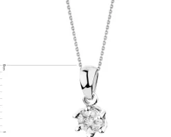 Online Apart Zawieszka z białego złota z brylantami - 0,06 ct - próba 750