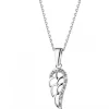 Outlet Apart Zawieszka z białego złota z diamentami - skrzydło - 0,01 ct - próba 375