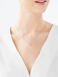 New Apart Zawieszka z białego złota z diamentem - gwiazda - 0,005 ct - próba 375