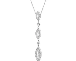 Discount Apart Zawieszka z białego złota z diamentami - 0,44 ct - próba 585