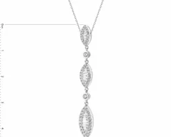 Discount Apart Zawieszka z białego złota z diamentami - 0,44 ct - próba 585