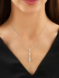 Discount Apart Zawieszka z białego złota z diamentami - 0,44 ct - próba 585