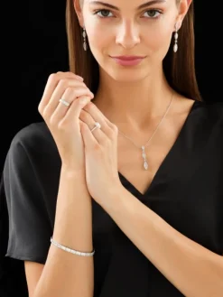 Discount Apart Zawieszka z białego złota z diamentami - 0,44 ct - próba 585