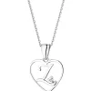 Apart Zawieszka z białego złota z diamentem - litera Z, serce - 0,005 ct - próba 585