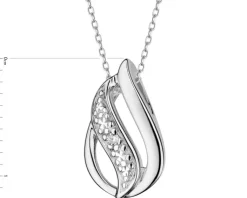Apart Zawieszka z białego złota z diamentem - 0,006 ct - próba 375< Zawieszki