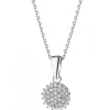 Outlet Apart Zawieszka z białego złota z diamentami - 0,10 ct - próba 585